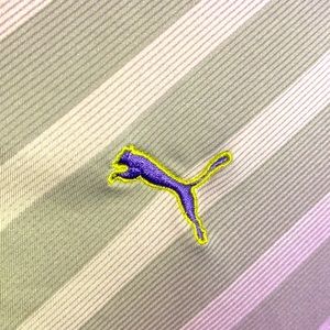 Puma lavender chevron pattern on front tennis top